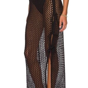 Beach Riot Black Mesh Swim Coverup